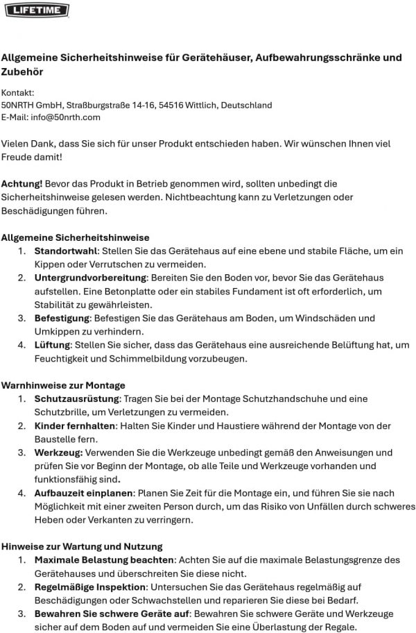 LIFETIME Shed, Desert Sand, 17.5 x 8 ft - Double Doors