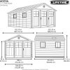 Lifetime Products 60236 11' x 18.5' Outdoor Storage Shed