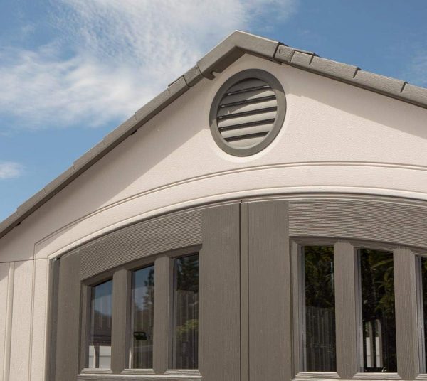 LIFETIME Shed, Desert Sand, 17.5 x 8 ft - Double Doors