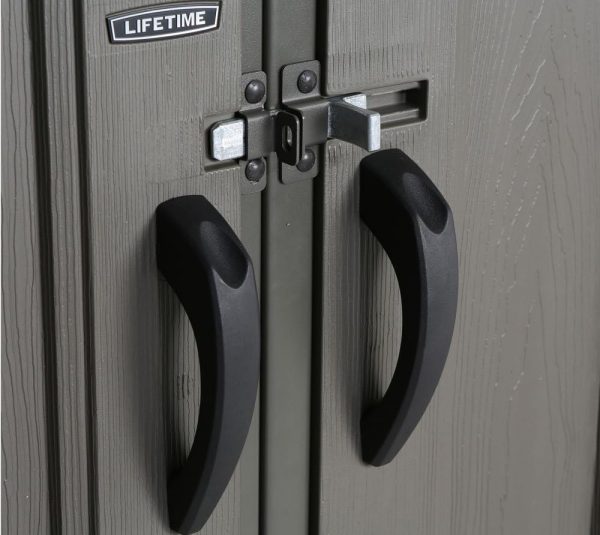 LIFETIME Shed, Desert Sand, 17.5 x 8 ft - Double Doors