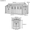 LIFETIME Shed, Desert Sand, 17.5 x 8 ft - Double Doors