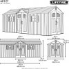 Lifetime 60127 20 x 8 Ft. Outdoor Storage Shed, Desert Sand