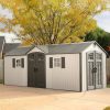 Lifetime 60127 20 x 8 Ft. Outdoor Storage Shed, Desert Sand