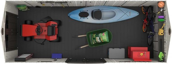 Lifetime 60127 20 x 8 Ft. Outdoor Storage Shed, Desert Sand