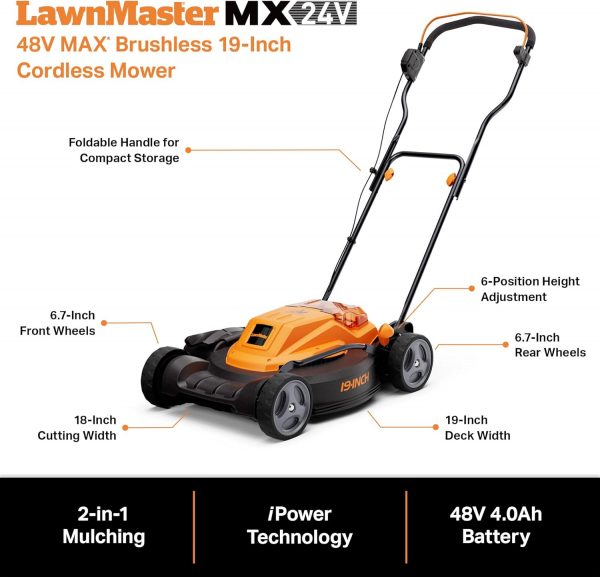 LawnMaster CLMF4819X 48V MAX